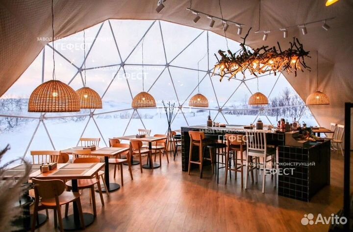 Сферический шатер для кафе и рестранов S112м2
