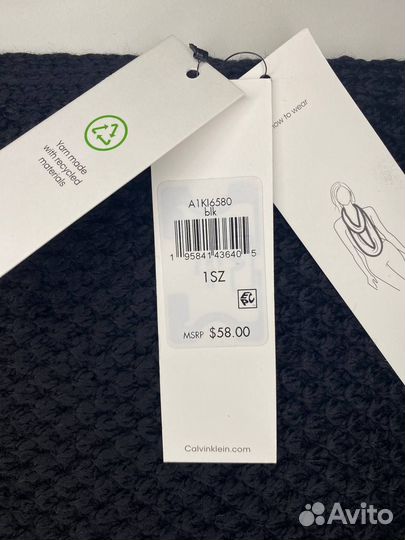 Шарф снуд/хомут Calvin Klein оригинал новый