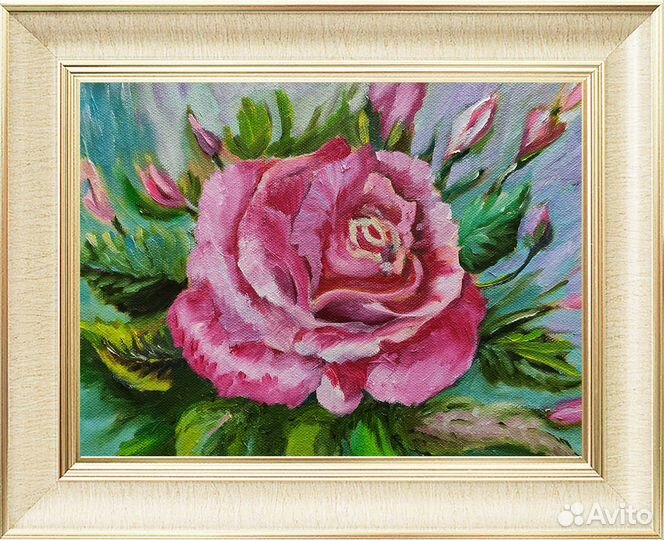 Картина маслом розы 