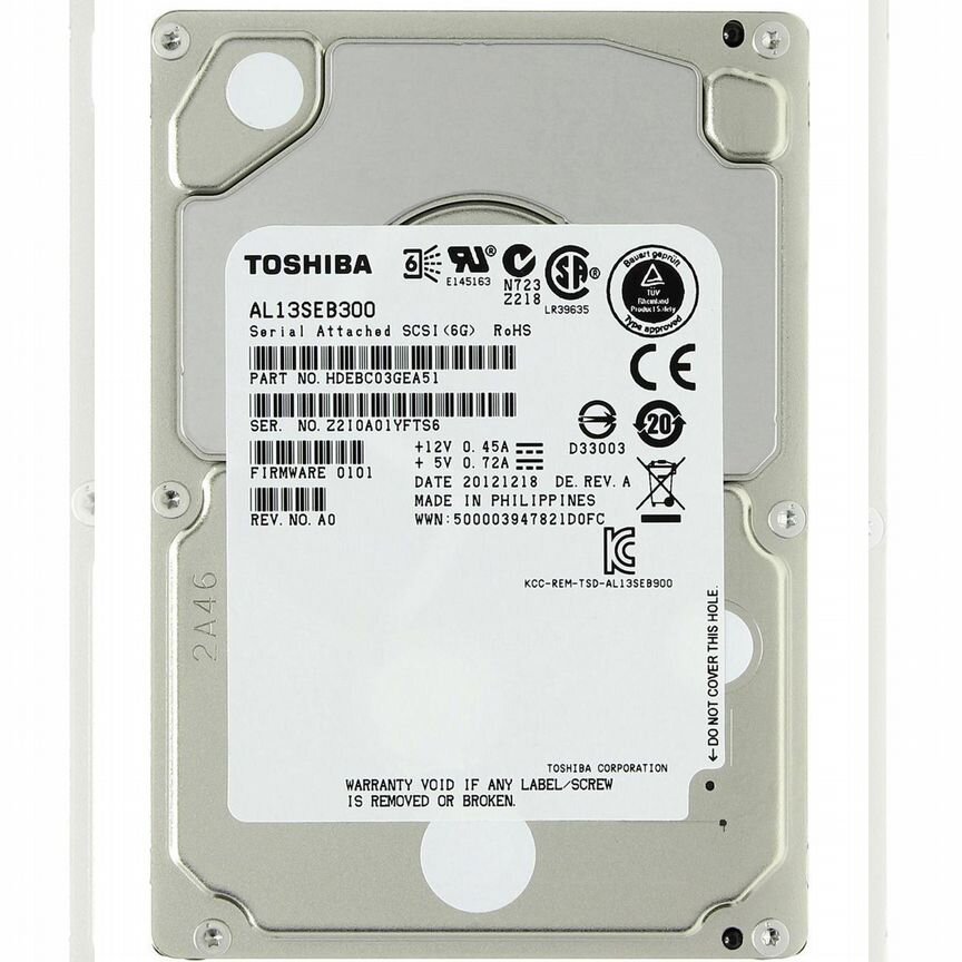 [AL13SEB300] Жесткий Диск Toshiba 300gb Sas 2.5 Al13seb300
