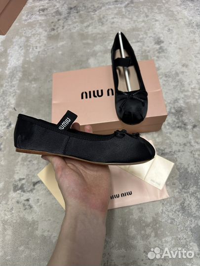 Женские балетки miu miu