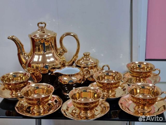 Кофейный сервиз, Золотое мокко. Польша 70 е го