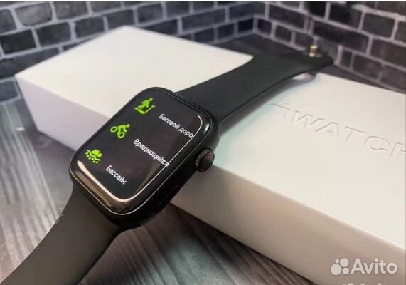 Смарт часы Apple Watch 8 с яблоком оpиг коробка