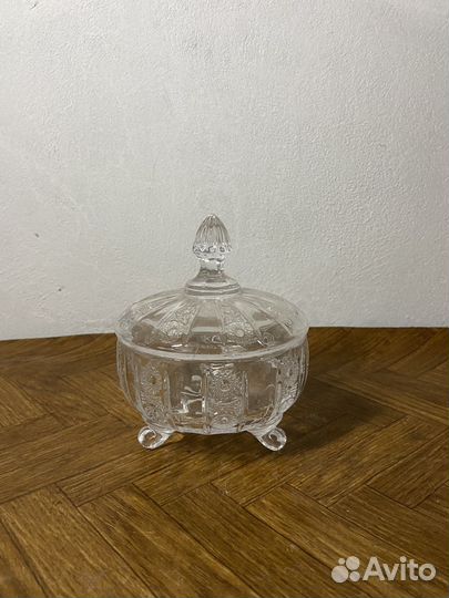 Конфетница Сахарница хрусталь Хрустальная