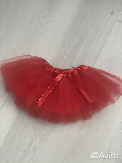 Красная юбка пачка из фатина праздничная 68-87