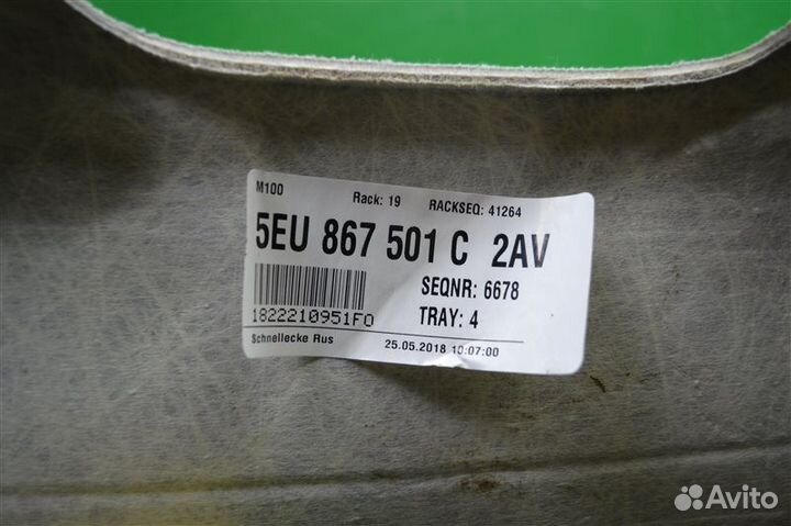 Обшивка потолка Skoda Octavia A7 2013-2020