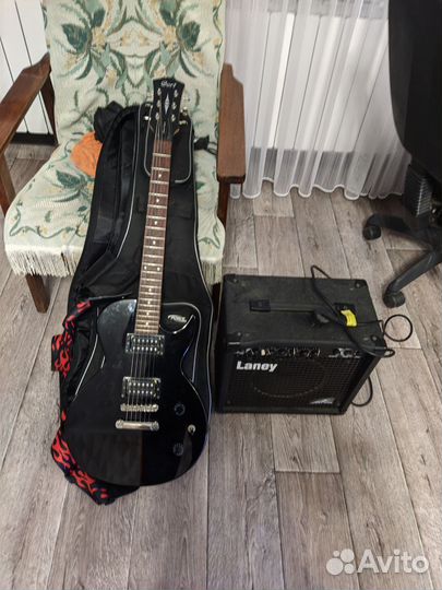 Электро гитара cort с комбоусилителем laney lx20