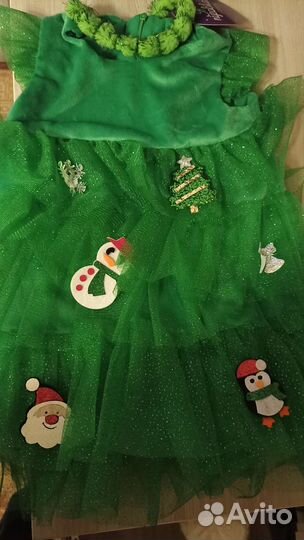 Новогодний костюм Елочка для девочки 104,новый