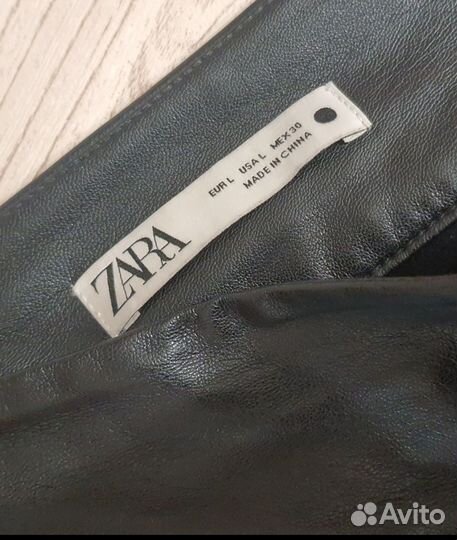 Кожаная юбка zara