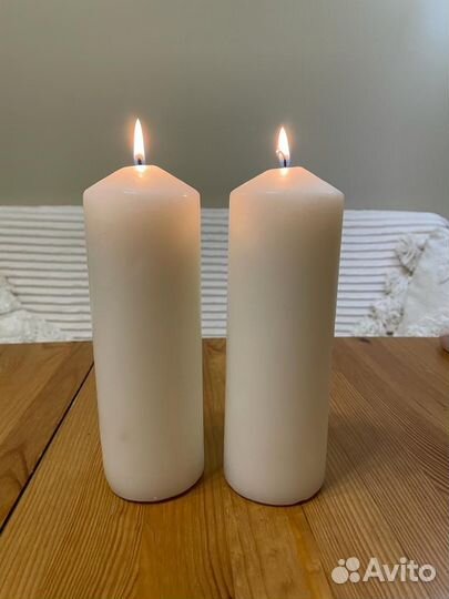 Свечи диаметр 6,5см, высота -21см