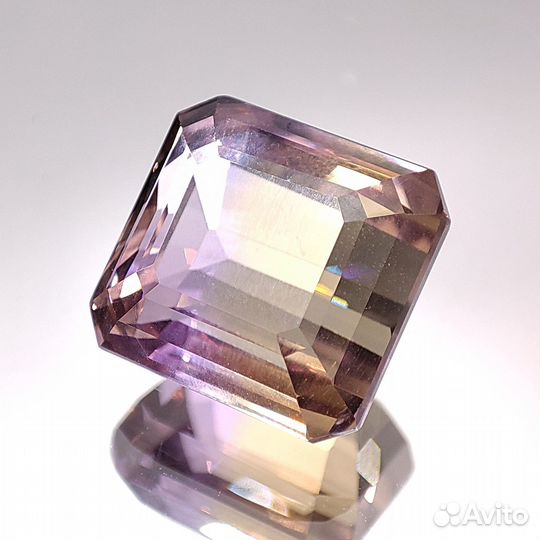 9.95 ct. Аметрин октагон. Бразалия. + гемм. заключ