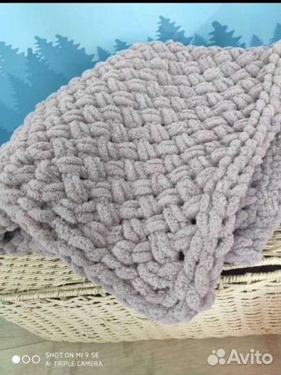 Плед детский вязаный ручная работа