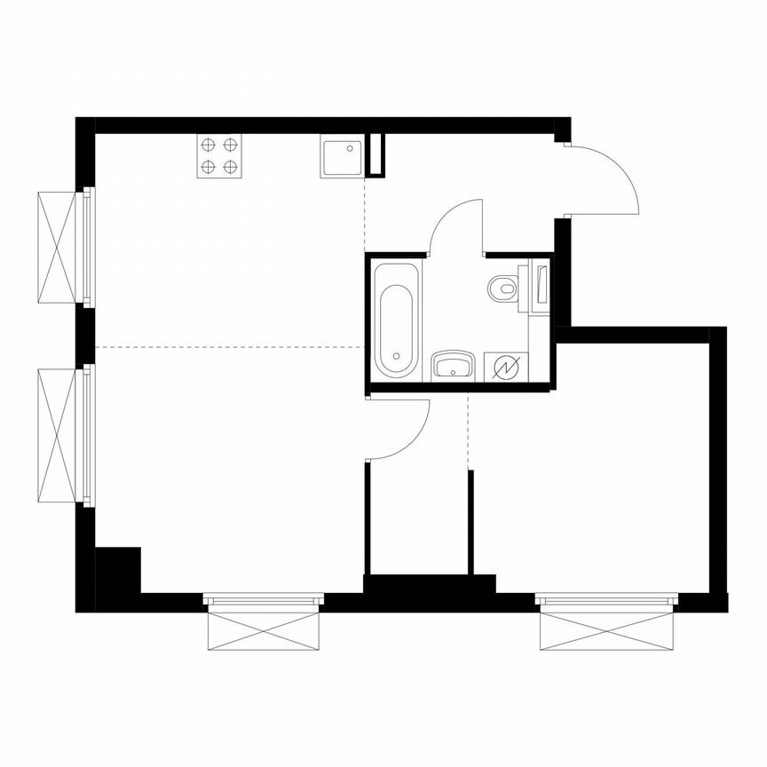 1-к. квартира, 43,1 м², 31/33 эт.