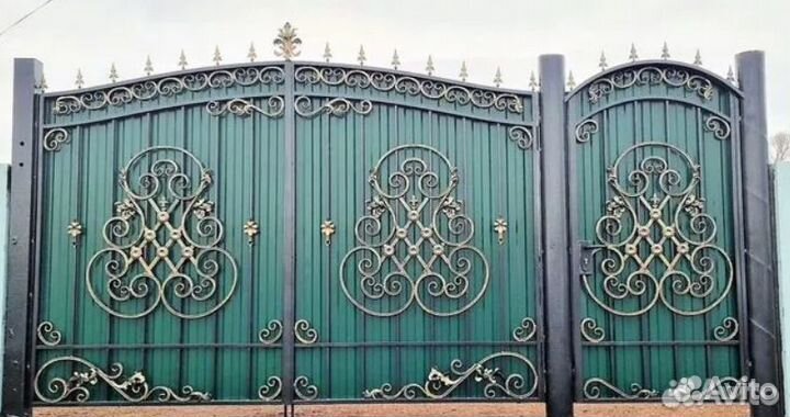 Кованные ворота и калитка