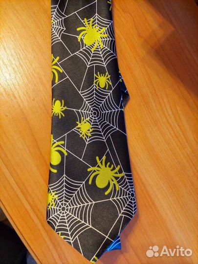Галстук стиляги с пауками