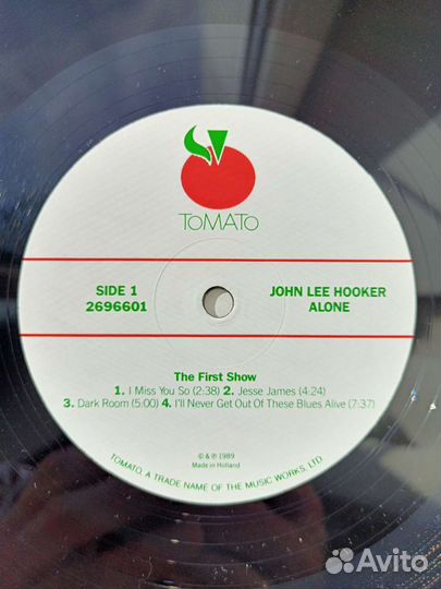 John Lee Hooker Alone 2 lp vinyl 1989