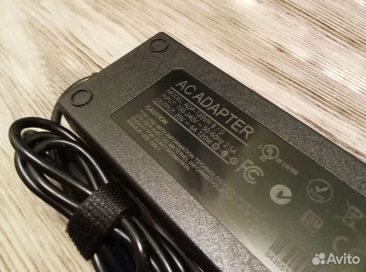 Блок питания Asus Flip 15 Q528EH Q538EI: 20V 6A