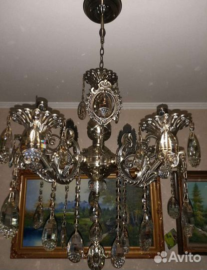 Люстра потолочная хрустальная новая/326577/5