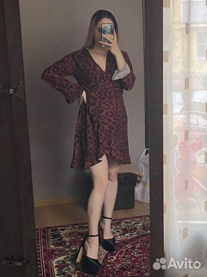 Платье леопардовое