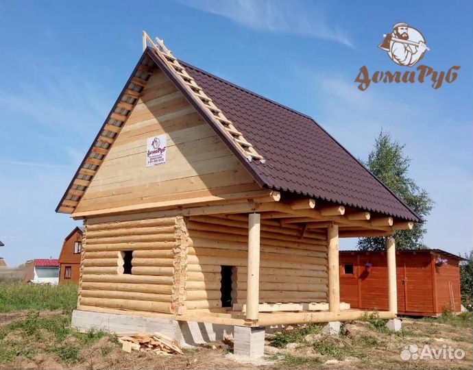 Сруб бани 6х4+2