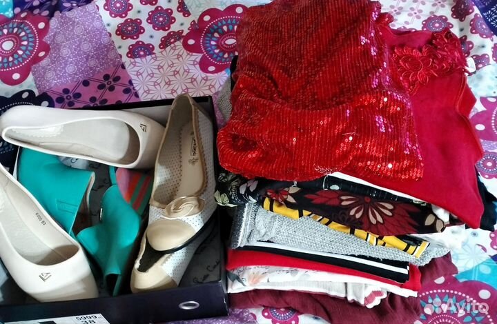 Женские вещи и обувь пакетом
