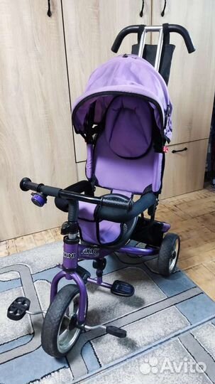 Велосипед-коляска 2 в 1 с ручкой