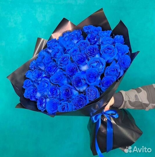 Синие розы. Букеты Цветы доставка