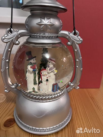 Рождественский фонарь, лампа со снегом