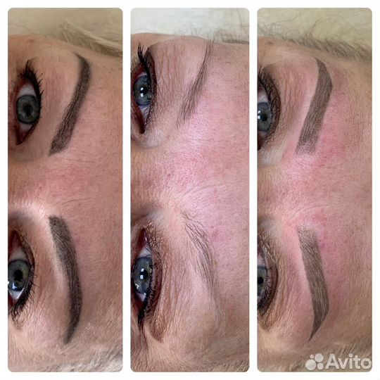 Микроблейдинг бровей. Перманентный макияж.Бархатны