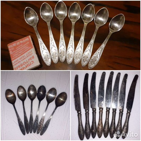 Ложки ножи мельхиор