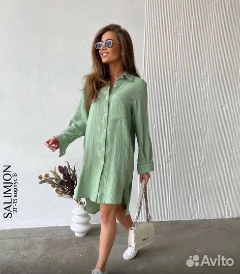 Платье Рубашка женская муслин