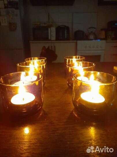 Подсвечник цветное стекло в стиле лофт