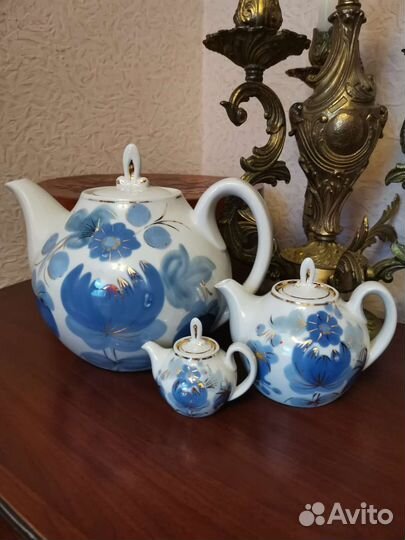 Набор чайников СССР Городницкий фарфоровый завод
