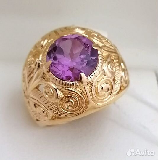 Кольцо / размер 17,5 / 9,34г / Золото583 / корунд