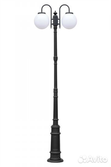 Фонарь уличный столб высокий 1-4м Шар