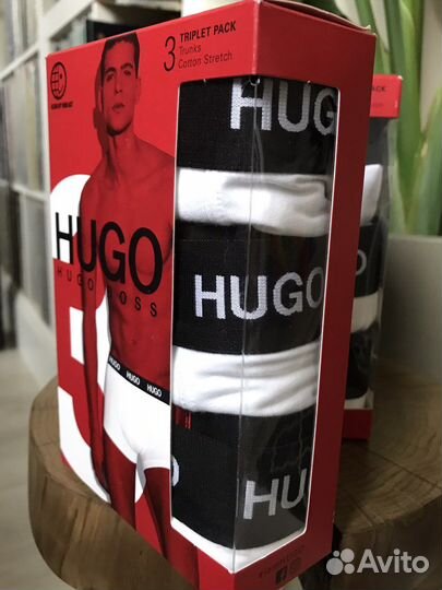 Комплект трусов Hugo Boss M,L,XL 3шт, оригинал