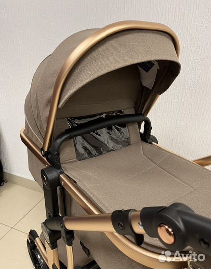 Коляска 3в1 luxmom коричневый