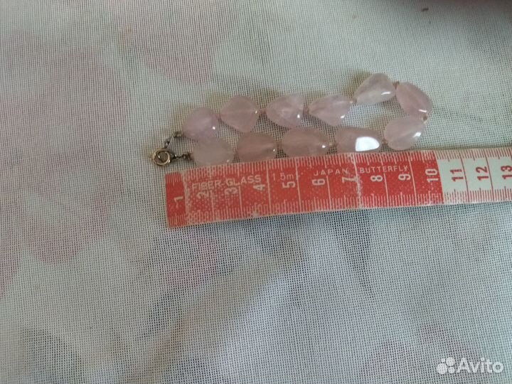 Браслет из афганского розового кварца