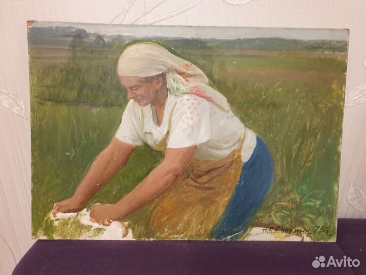 Картина этюд, 75 год, Н.К.Соломин, Народный худ