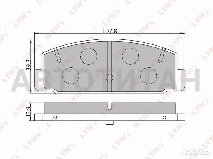Колодки тормозные дисковые зад mazda 6 /mazda 323
