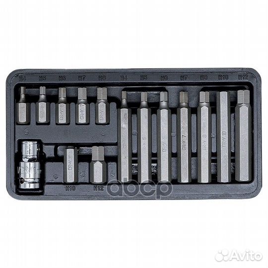 Набор вставок шестигранных (4-12 мм) 15 предметов