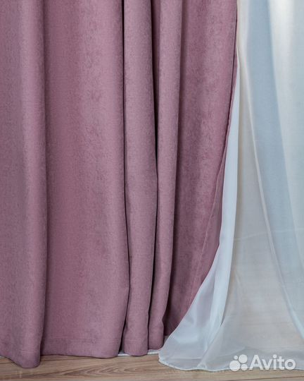 Комплект Шторы и Тюль Эдем Античная роза+Вуаль