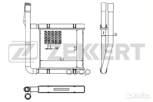 Радиатор отопителя ваз 2190 алюминий Zekkert MK