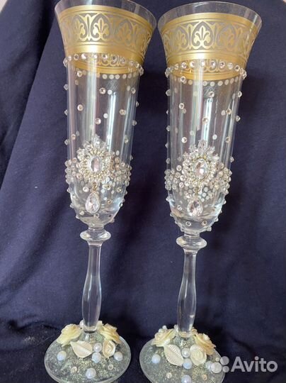 Бокалы стразами