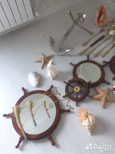 Рынды латунные Брелки Штурвалы Якоря и др