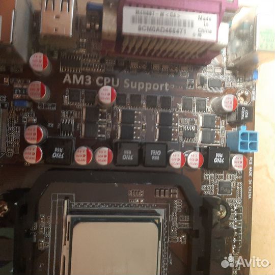 AM3 Asus M4N68T-M с процессором и памятью