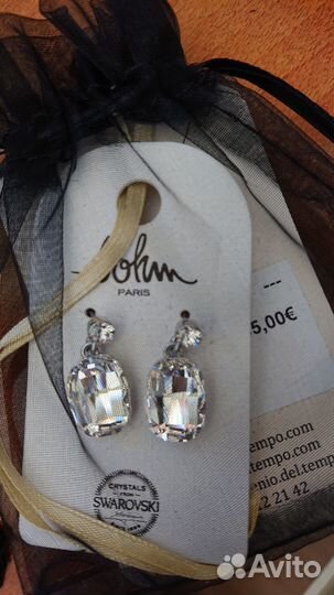 Серьги с кристалами swarovski