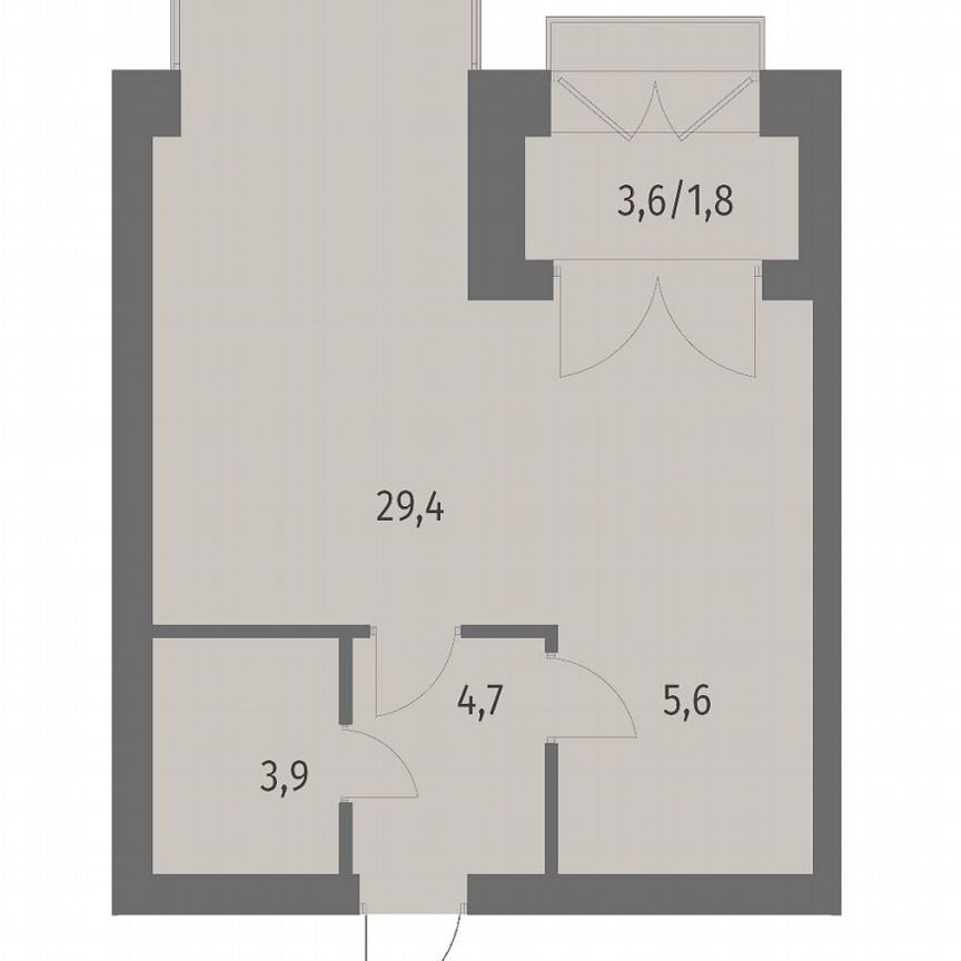 1-к. квартира, 45,4 м², 9/13 эт.