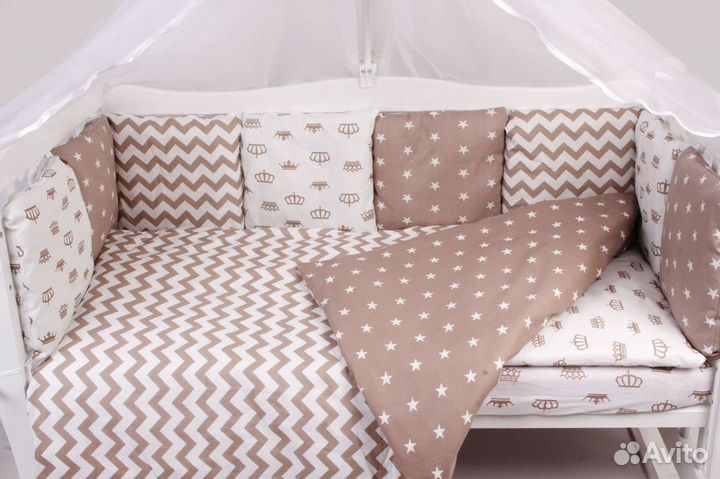 Бортики подушки в детскую кроватку