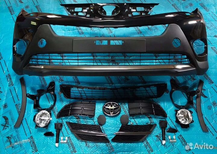 Бампер передний Рав 4 (4) в сборе 2013-2015